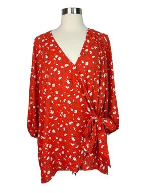 Stitch Fix l West Kei Floral Wrap Blouse, 1X